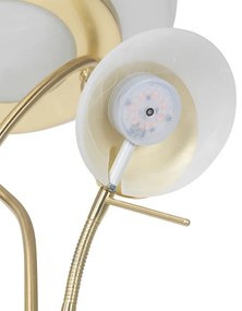 Подова лампа месинг с лампа за четене с LED и димер - Empoli