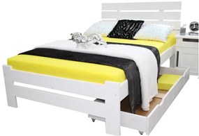 Легло RISA + решетка, 160x200, бял