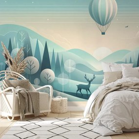 Тапет – Мечтателен пейзаж с балон