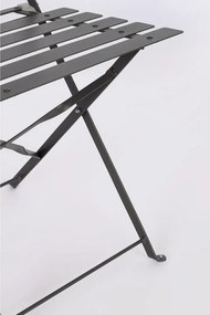 Антрацитен стоманен градински комплект за хранене за 2 Austin – Bizzotto