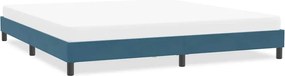 4101377 vidaXL Рамка за легло без матрак Тъмно синьо 200x210 cm Кадифе