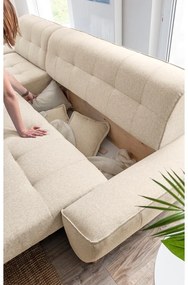 Бежов разтегателен диван променлив ъглов диван Dazzling Daisy - Miuform