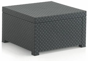 Градинска маса за съхранение от изкуствен ратан 56x56 cm – Juinsa