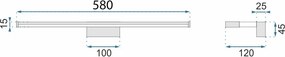 АПЛИК ЗА БАНЯ LED 12W 58CM APP369-1W CHROM
