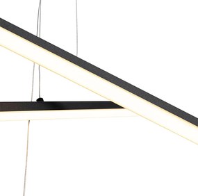 Висяща лампа черна с LED 3-степенна димируема 6-светлина - Jolanta