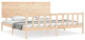 3193416 vidaXL Рамка за легло с табла Super King Size дърво масив