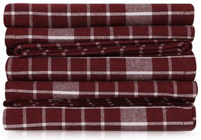 Комплект кърпи за миене (10 броя), цвят Бордо и бял