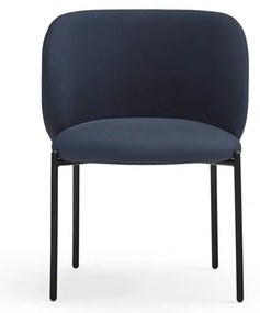 Тъмносини тапицирани трапезни столове в комплект 2 бр. Mogi – Teulat