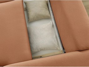 Оранжев сгъваем/с място за съхранение диван 265 cm Ezechiel – Bobochic Paris