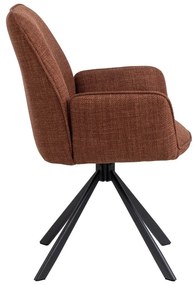 Тапицирани трапезни столове в комплект с подлакътници 2 бр. в тухлен цвят Glenda – Actona