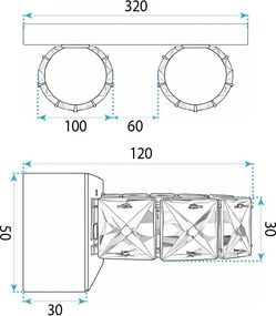 Аплик LED APP1936-2W CHROME