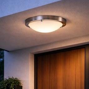 Модерна таванна лампа стомана 31 см IP44 - Yuma