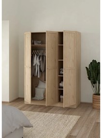Гардероб в дъбов декор в естествен цвят 147x200 cm Billund - Tvilum