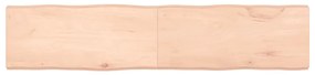 363909 vidaXL Плот за маса 180x40x(2-6) см необработено масивно дърво жив ръб