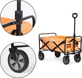 Сгъваема транспортна количка 100 кг – градинска и плажна количка на колела