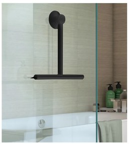 Черна стъргалка с държач 22 cm Gedy Gummy – Sapho