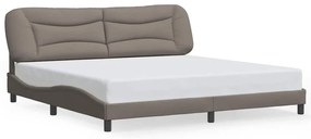 3207797 vidaXL Рамка за легло без матрак Hvar, таупе, 200x200 см, плат