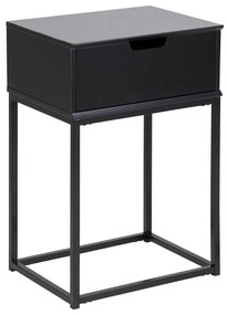 Черно нощно шкафче Mitra - Actona