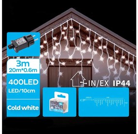 Brilagi - LED външна коледна гирлянда 400xLED/8 функции 23x0,6m IP44 студено бяло