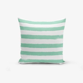 Калъфка за възглавница от памучна смес Su Green Striped Modern, 45 x 45 cm - Minimalist Cushion Covers