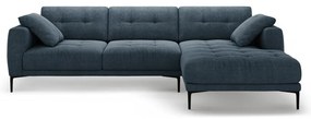 Тъмносин ъглов диван (десен ъгъл) Bemy – Micadoni
