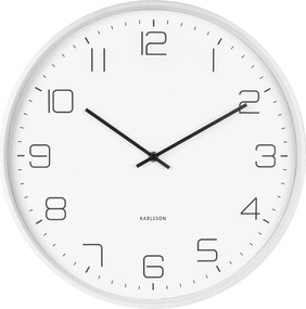 Бял стенен часовник , ø 40 cm Lofty - Karlsson