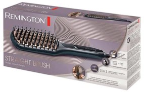 Четка за изправяне на коса Remington CB7400 Straight Brush, 230 C, 3 нива, Керамично покритие, Черен