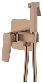 KFA Armatura 4529-512-34-Bidet. Смесител за биде с ръчен душ за вграден монтаж MALAGA розово злато