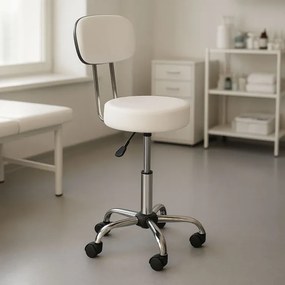 Регулируем на височина въртящ се стол с облегалка Черен