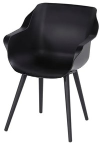 Черни пластмасови градински столове в комплект от 2 броя Sophie Studio - Hartman