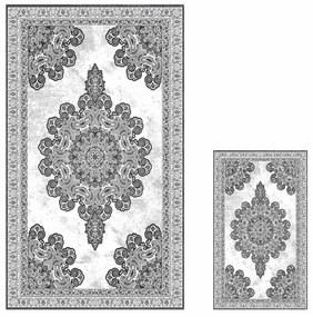 Сиви килими за баня в комплект 2 бр. 60x100 cm – Mila Home