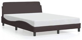 373148 vidaXL Рамка за легло Dover, тъмнокафява, 120x200 см, плат