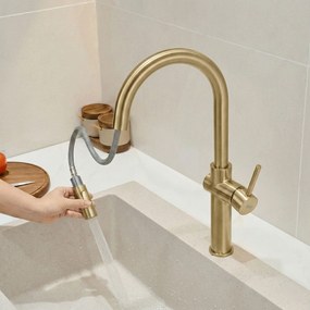 Смесител за кухня Rea Fresh High Gold Brush