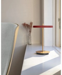 Червена LED затъмняваща се настолна лампа с метален абажур (височина 31 cm) Asteria Move – UMAGE