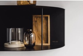 Черен на няколко нива метален стенен рафт 60 cm Lina – noo.ma