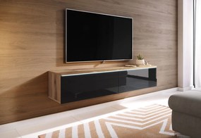 TV шкаф Dalia-Natural-Black Glossy