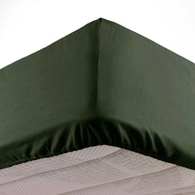 Еластичен чаршаф от микрофибър в цвят каки 90x190 cm Oscar – douceur d'intérieur