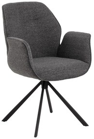 Тъмносив тапициран трапезен стол Aura – Actona