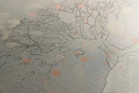 Картина на платно – Рисувано есенно дърво