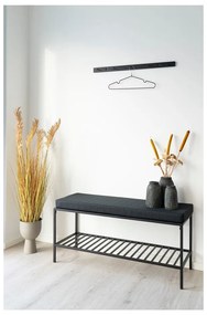 Черна метална стенна закачалка Vita - House Nordic