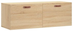 830111 vidaXL Стенен шкаф, сонома дъб, 100x36,5x35 см, инженерно дърво