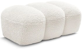 Бяла табуретка от прежда с примки от букле Hippolyte – Bobochic Paris