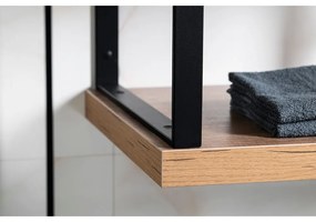 Черна стоманена поставка за плот 49x4 cm – Sapho