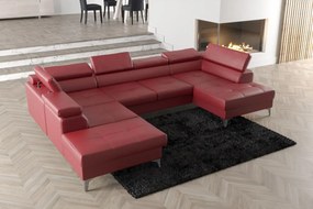 Ъглов диван Soreko Max II LTHR-Kokkino-Left