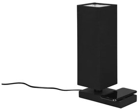 Матовочерна настолна лампа с безжично зарядно устройство (височина 35 см) Haley - Trio