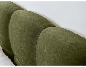 Зелено двойно тапицирано легло с включена подматрачна рамка 160x200 cm Kumo – Bobochic Paris