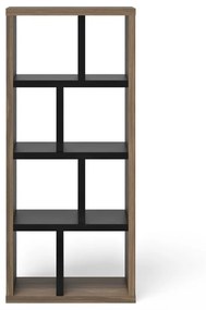 Кафяво-черен шкаф за книги от орех 70x159 cm Berlin - TemaHome