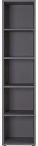 Антрацитна етажерка за книги 45x197 cm Agenda - Germania