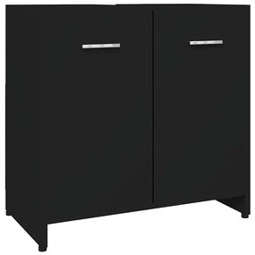 802571 vidaXL Шкаф за баня, черен, 60x33x61 см, инженерно дърво