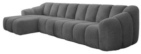 Сив ъглов диван (ляв ъгъл) Shell – Miuform